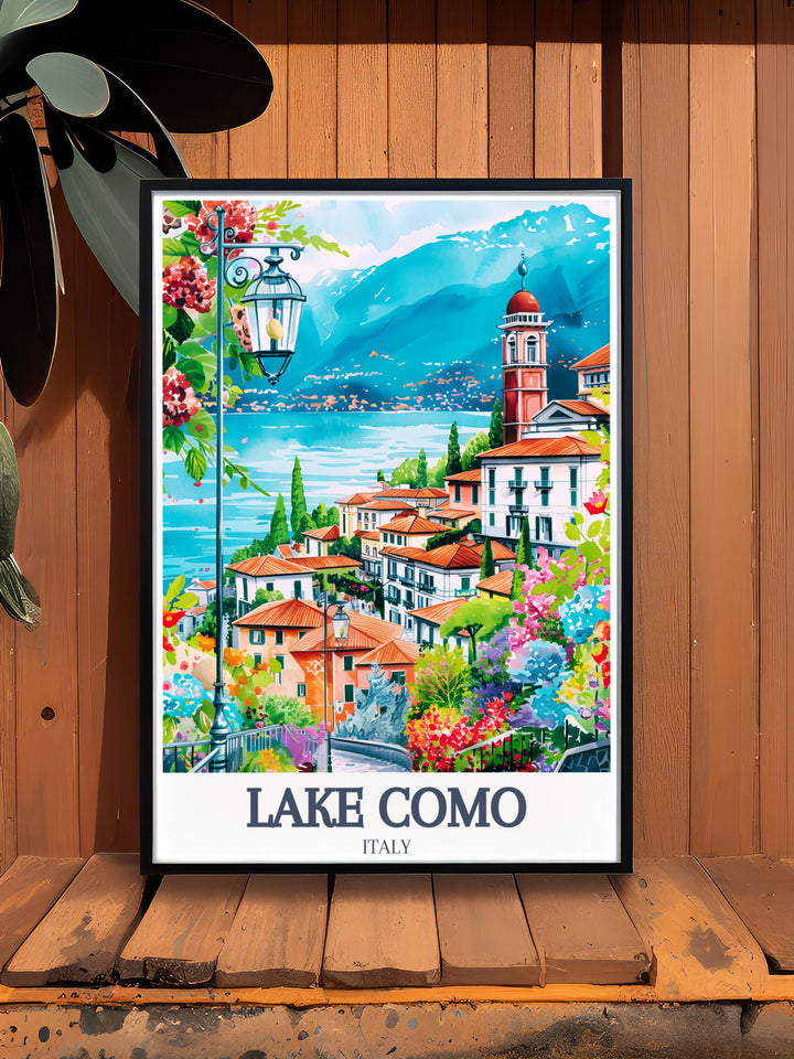 Italy Prints of Bellagio and Lombard Pre Alps showcasing the peaceful landscapes of Lake Como ideal for transforming any space into a sophisticated retreat inspired by the charm and beauty of Italian villages