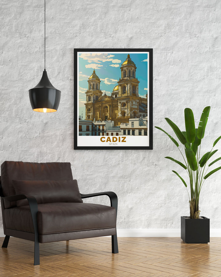 The Cadiz Cathedral framed prints are a perfect gift for any occasion. These elegant art pieces showcase the beauty of Cadiz Cathedral, making them an ideal choice for birthdays, anniversaries, or special celebrations. Bring Spanish elegance into any space with these prints.