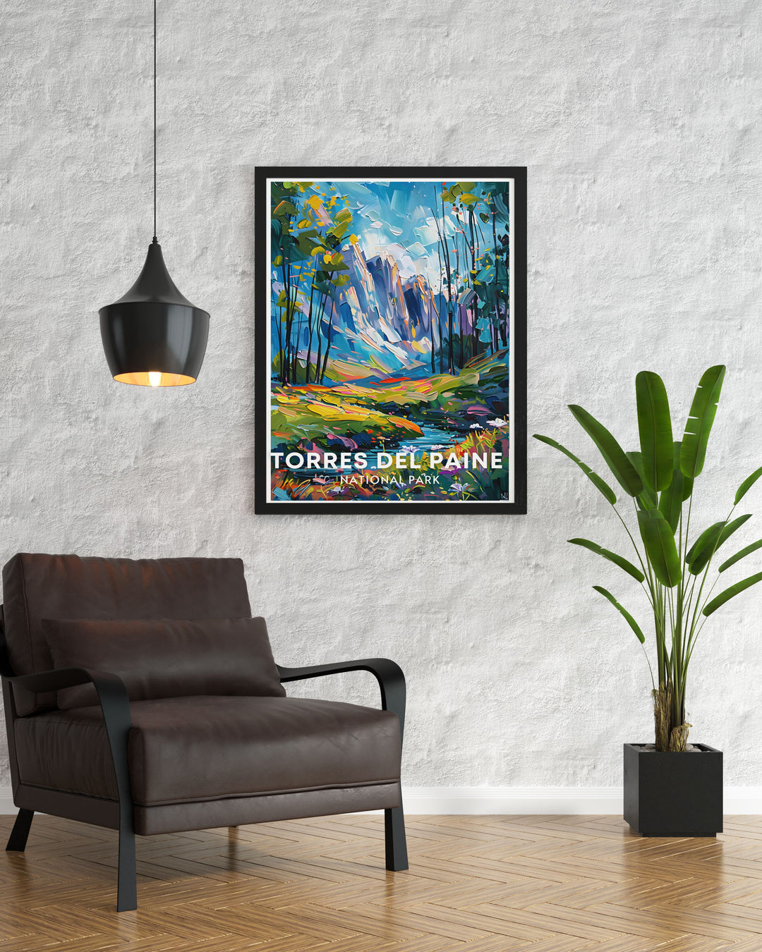 Glaciar Gray framed print showcasing the dramatic landscapes of Torres Del Paine National Park in Patagonia Chile. This Chile wall art is ideal for adding a touch of elegance and natural beauty to any room.