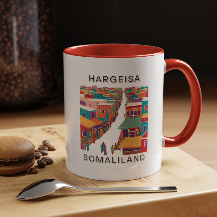 Add Hargeisa’s charm to your daily routine with this ceramic mug. Featuring intricate designs inspired by the city’s landscapes, it is dishwasher-safe and perfect for coffee or tea lovers. A thoughtful keepsake for travelers and fans of Hargeisa.