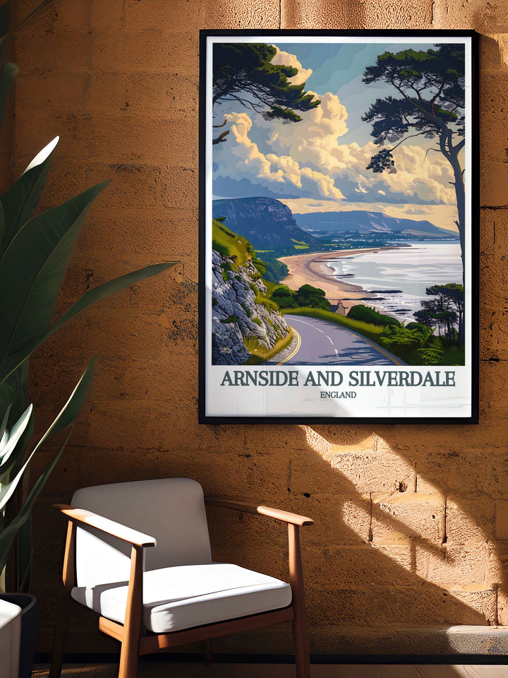 AONB posters featuring the picturesque scenery of Silverdale and Arnside with Morecambe Bay perfect for nature enthusiasts looking to decorate their space with stunning artwork