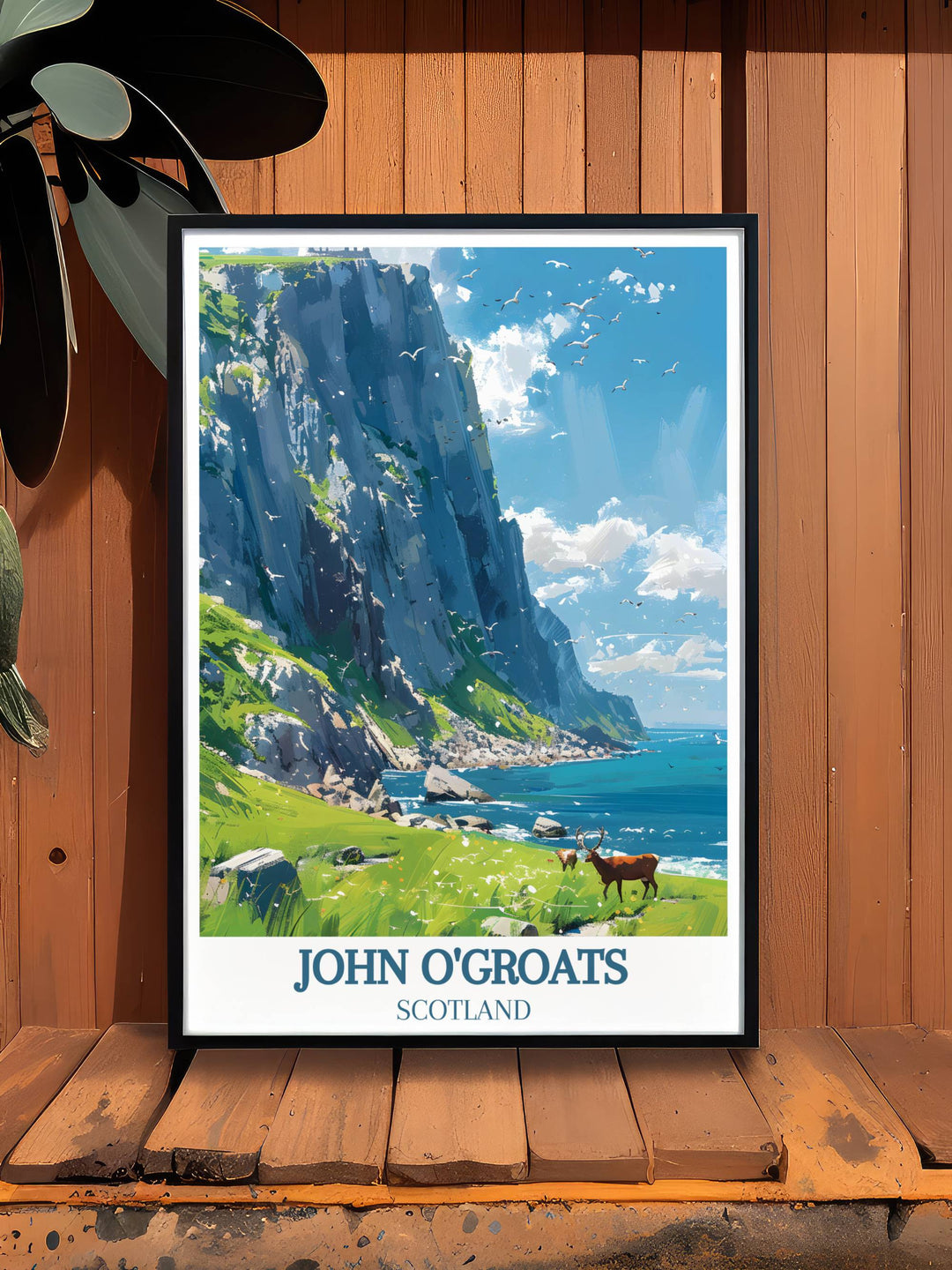 Scottish Highlands Signpost wall art featuring the picturesque scenery of the Highlands. Perfect for commemorating cycling journeys and appreciating the serene landscapes of Scotland. An inspiring piece for nature lovers.