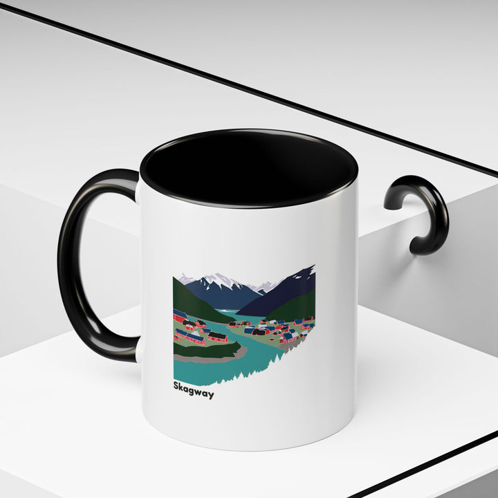 Celebrate the natural beauty of Alaska with the Skagway Alaska Mug. Made from high-quality ceramic, it is dishwasher-safe and microwave-safe, a practical yet artistic choice for any coffee enthusiast.