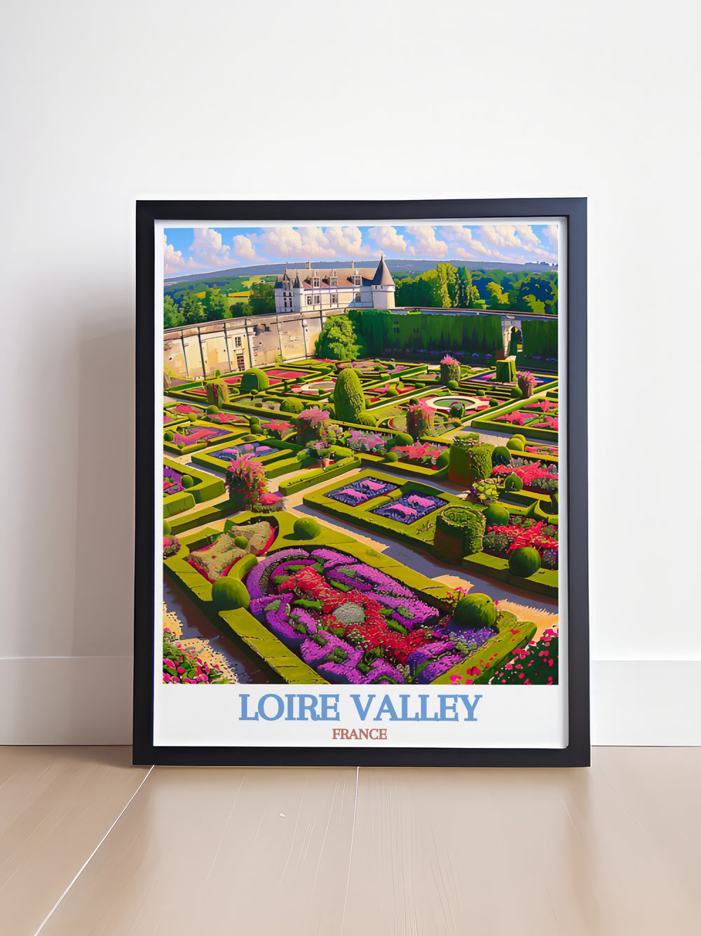 Bring the timeless charm of Chateau de Villandry into your home with this elegant Loire Valley print. A stunning piece of art that highlights the beauty of France and adds sophistication to any room with its refined design and cultural appeal.