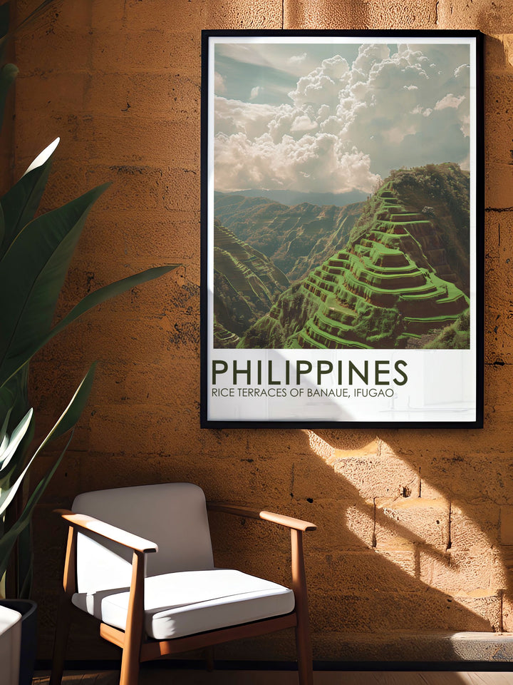 Captivating Philippines Picture of Rice Terraces of Banaue Ifugao offering a serene yet awe inspiring view perfect for enhancing your home décor with a touch of cultural beauty and sophistication makes a perfect traveler gift