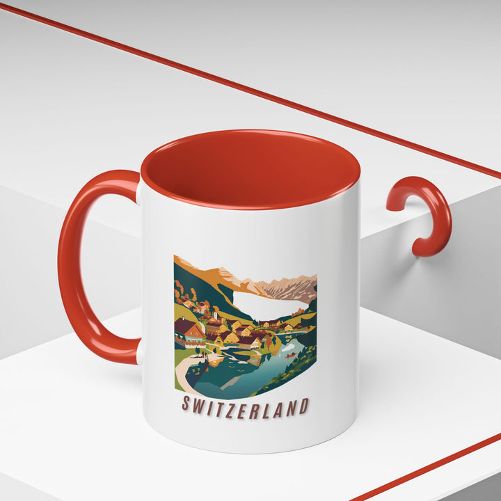 Bring home a piece of Switzerland with this beautifully crafted mug showcasing the countrys picturesque scenery. Made from high-quality ceramic, dishwasher and microwave safe, perfect for daily use or as a thoughtful gift for friends and family who love Switzerland mugs.