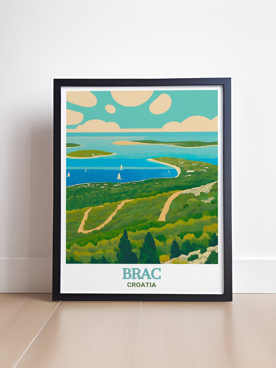 Bring the beauty of Brac Island into your home with this Vidova Gora art print. The artwork showcases the peaks breathtaking vistas, offering a piece of Croatias natural heritage that will enhance any rooms decor