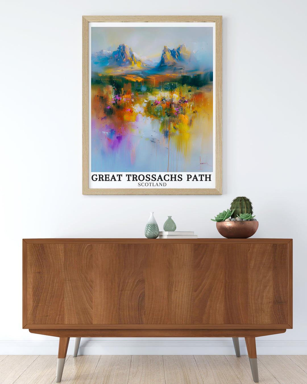 Trossachs mountains scenic prints. Capturing the majestic beauty of the Trossachs mountains, these scenic prints showcase the iconic landscapes along the Great Trossachs Path. Ideal for adding a touch of natural splendor to your home decor.