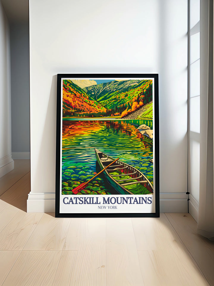 Lake Minnewaska and Minnewaska State Park Glen modern prints showcase the natural beauty of New York State. These travel prints add a touch of elegance to any home decor, perfect for nature lovers and those who appreciate the outdoors.