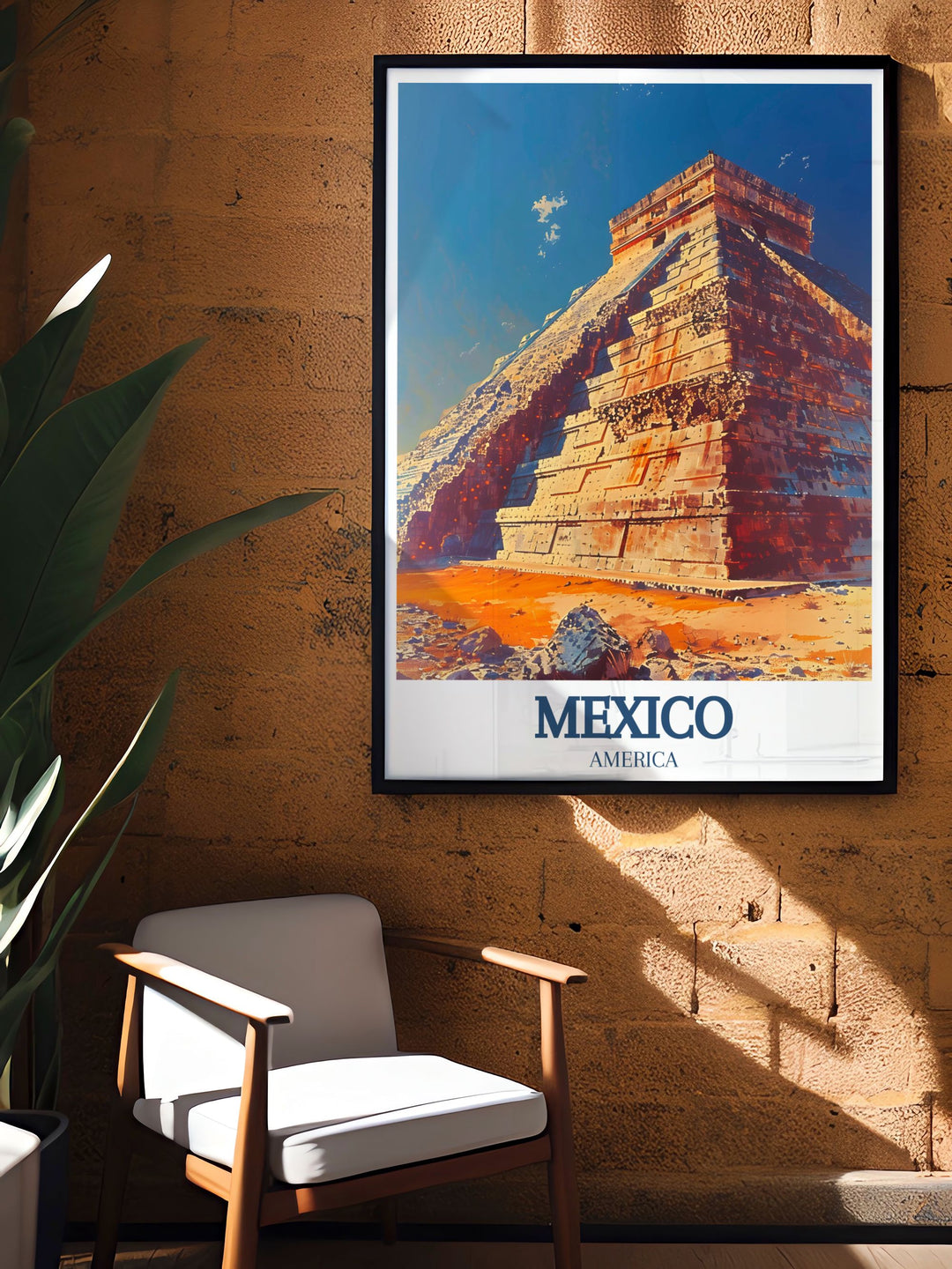 Cenote Ik Kil, Chichen Itza elegant home decor print capturing the vibrant colors and intricate details of this iconic sinkhole ideal for enhancing the beauty and tranquility of any room in your home