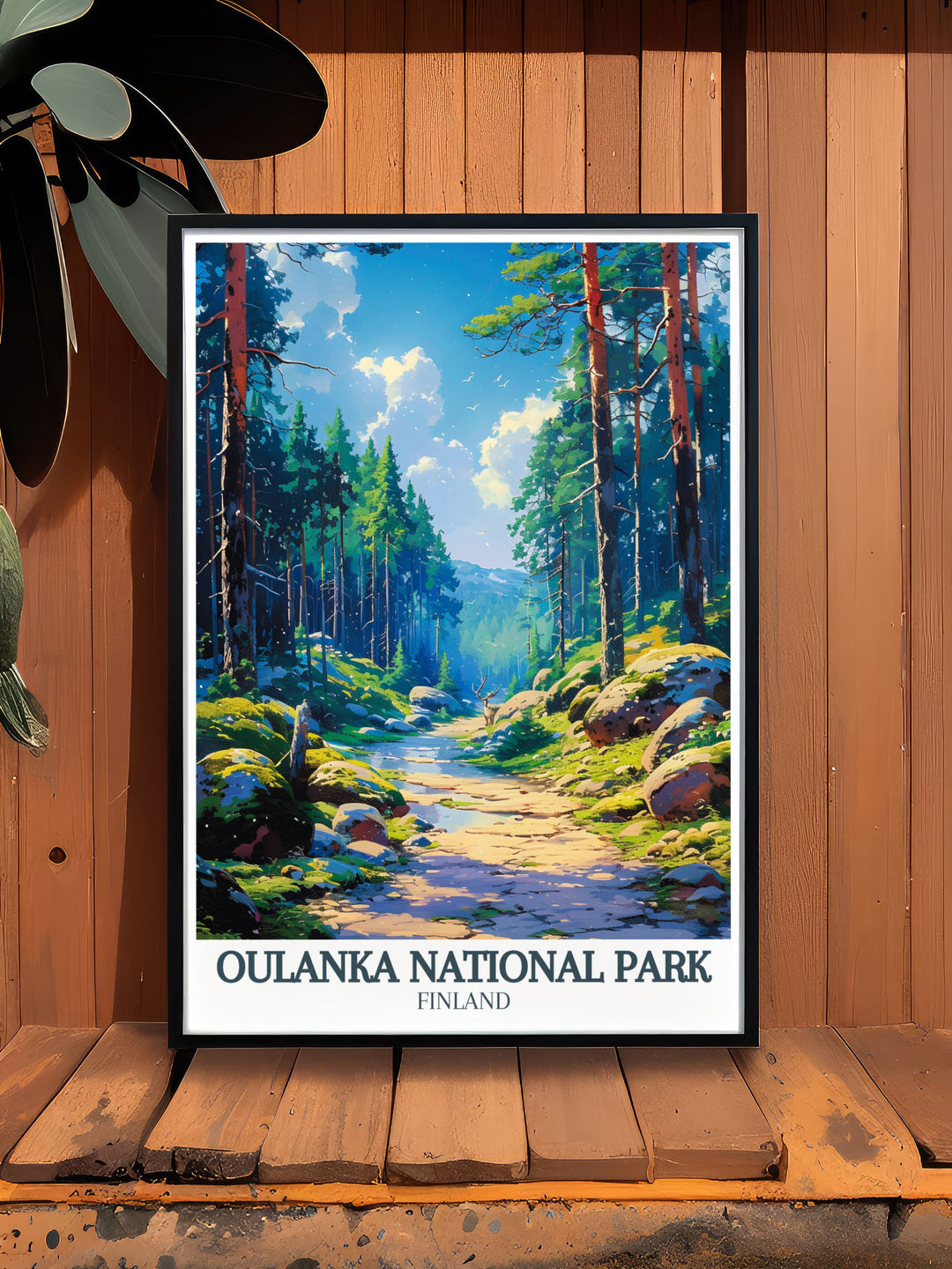 Vibrant nature wall art showcasing the Oulanka river Kiutakongas Rapids. This framed print captures the essence of Finlands natural beauty and is perfect for home decor. A wonderful gift for nature enthusiasts and travelers.