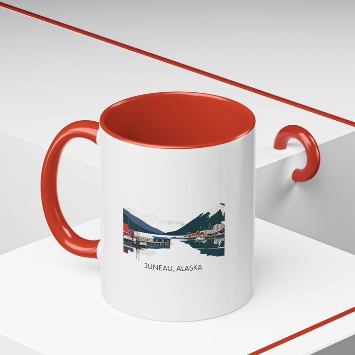 The Juneau Alaska mug celebrates the city’s scenic charm with detailed artwork. Durable and dishwasher-safe, it is perfect for daily use or as a thoughtful gift for fans of Juneau.