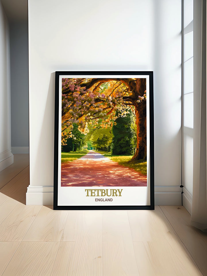 Experience the peaceful beauty of Westonbirt Arboretum and the historical allure of Tetbury with this canvas art, ideal for any travel enthusiasts decor.