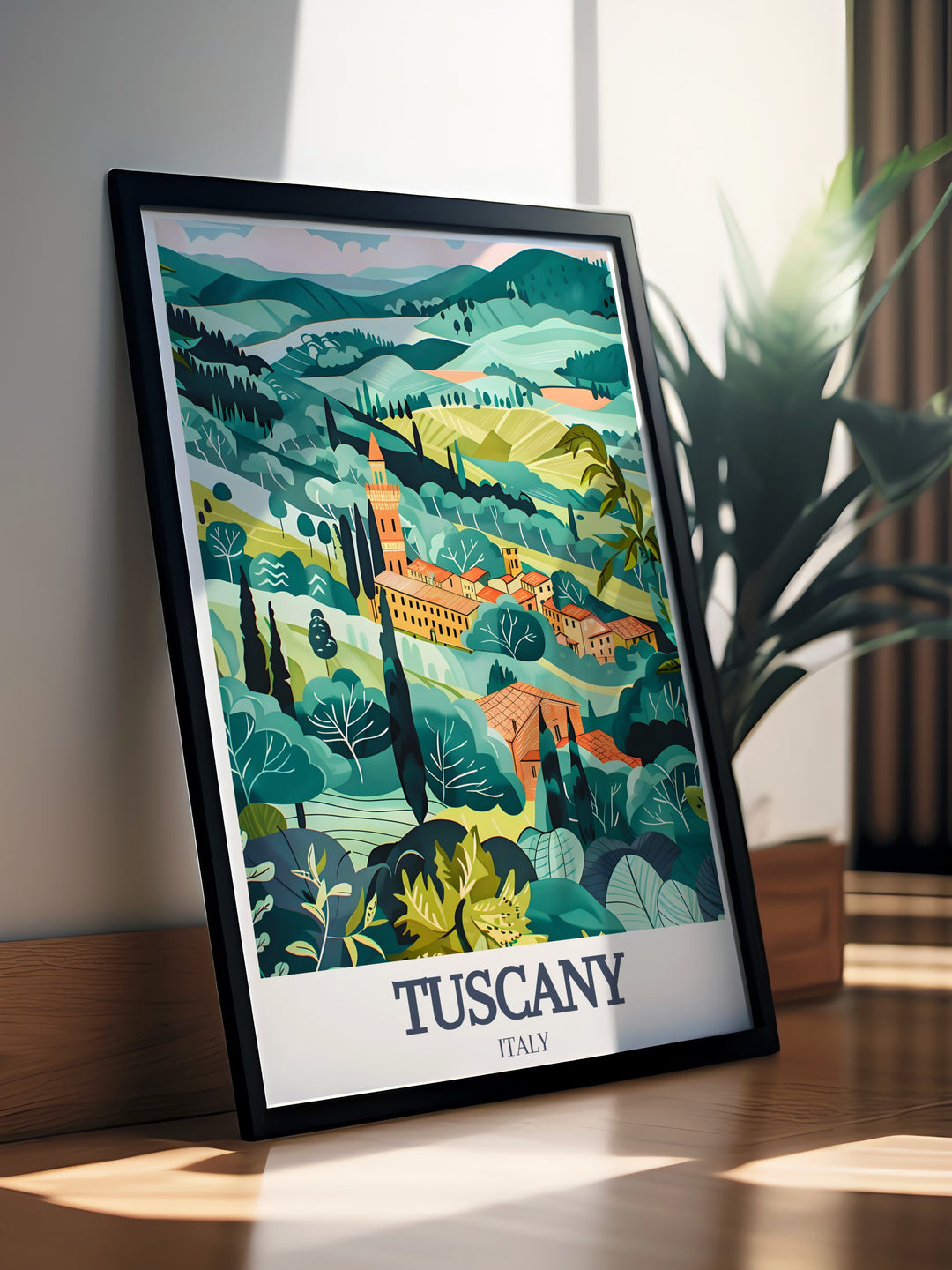 A striking Tuscany travel poster that captures the iconic vistas of Val dOrcia and Pienza. The perfect addition to any art collection, it makes a great gift for birthdays, anniversaries, or special occasions.