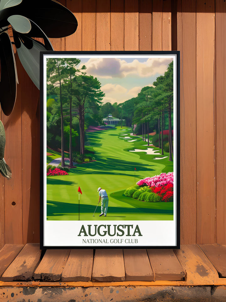 Exquisite Augusta National artwork showcasing Magnolia Lane Amen Corner ideal for personalized gifts and golf decor celebrating the history and prestige of Augusta National