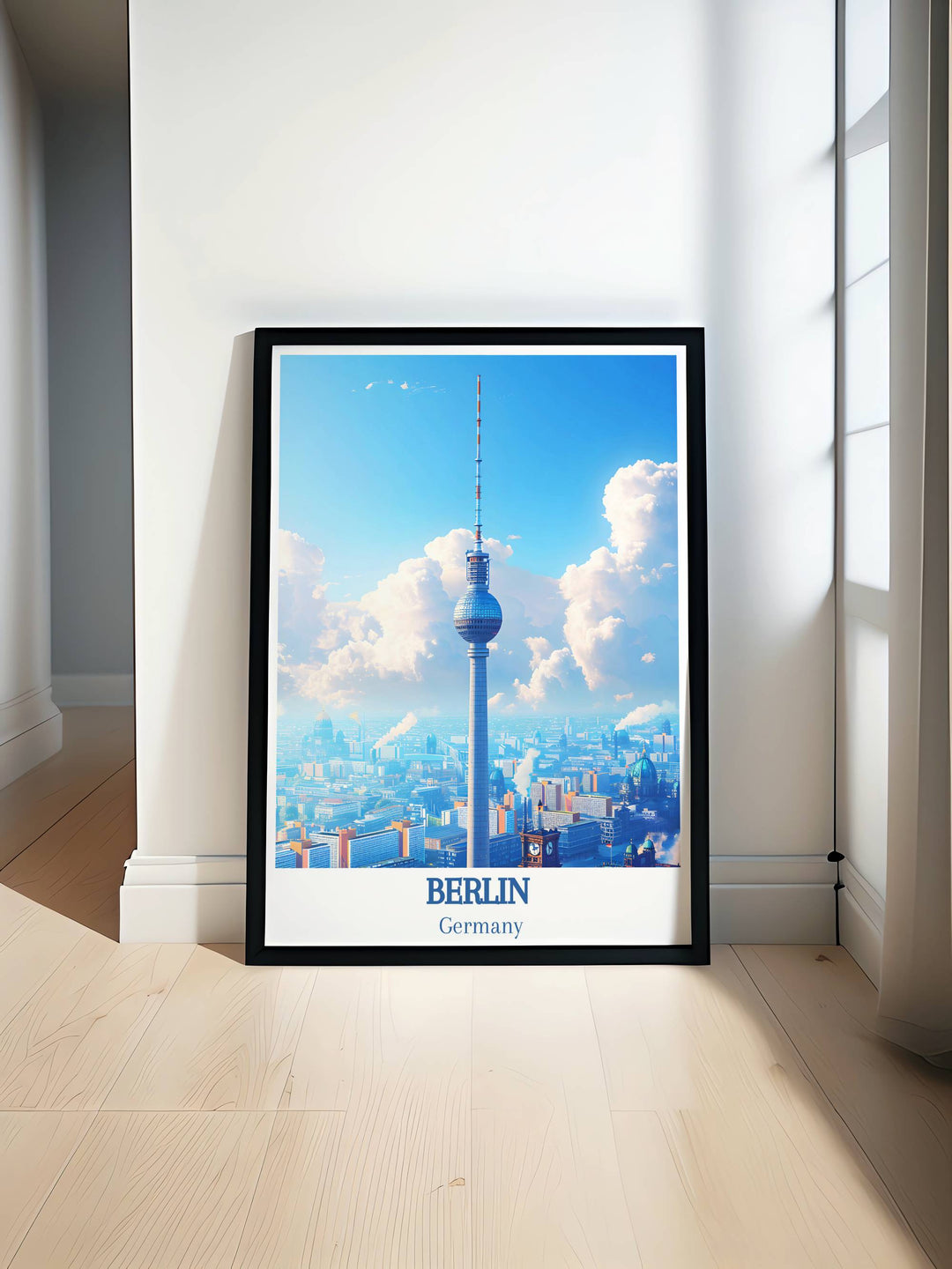 Germany home decor print focusing on the Berliner Fernsehturm a symbol of unity and innovation in Berlin art.