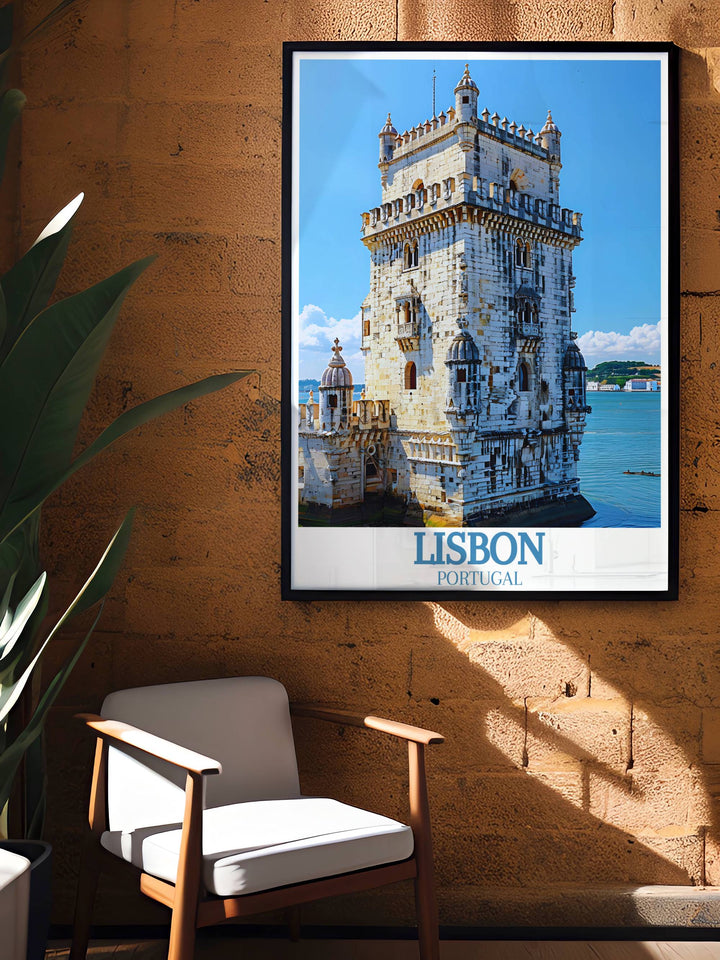 Experience the timeless beauty of Lisbon with our Belem Tower Torre de Belem print. This piece of wall art is perfect for those who appreciate fine architecture and the rich cultural history of Portugal.