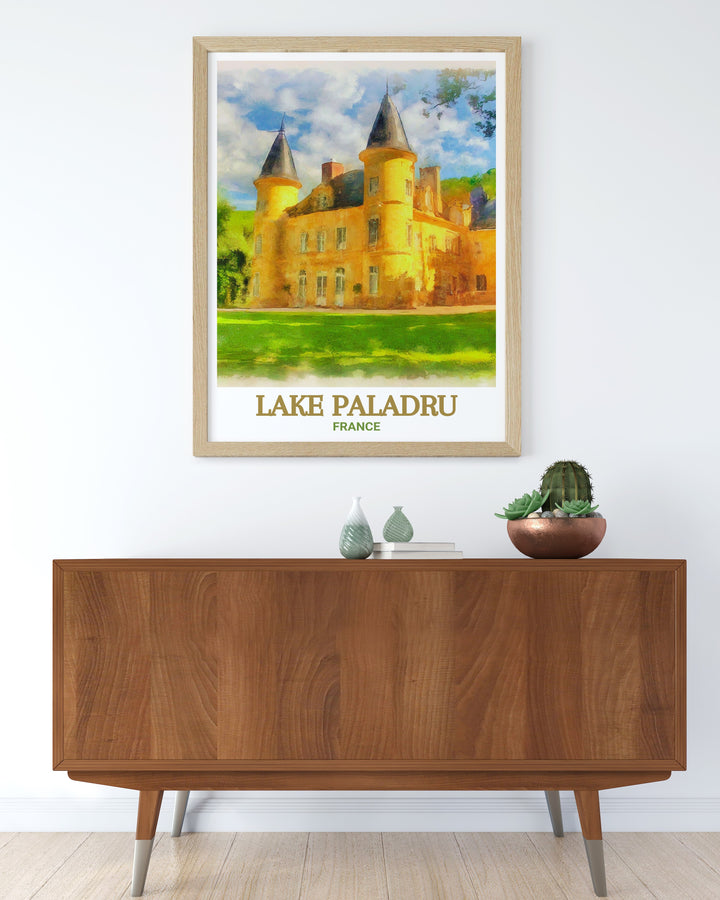 Celebrate the elegance of Château de Virieu with this art print, featuring the castles majestic structure and scenic surroundings. The artwork is perfect for bringing a touch of historical sophistication into your living space.