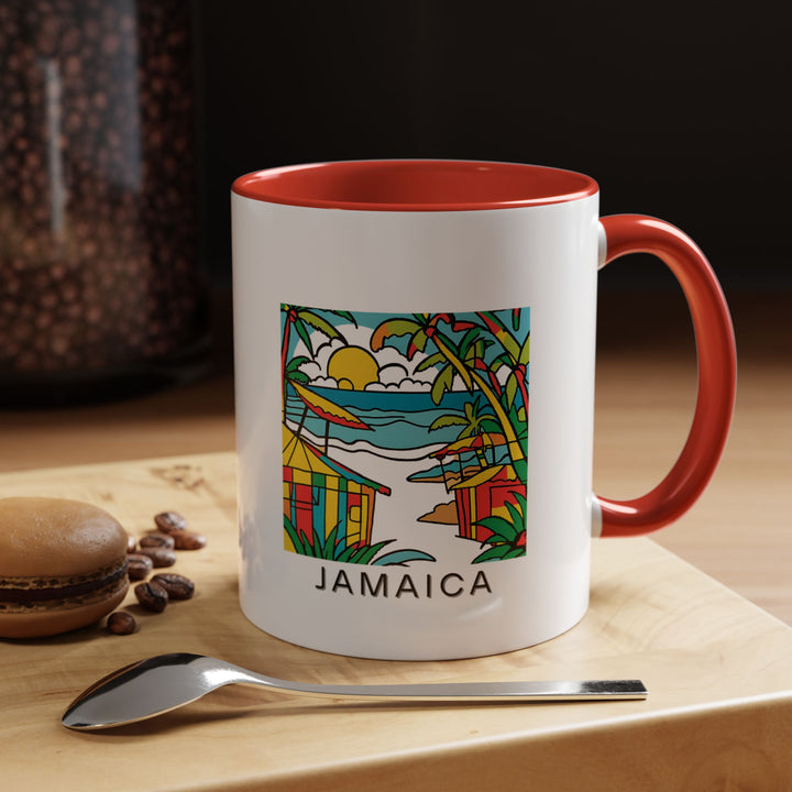 Enjoy your morning brew with this Jamaica mug featuring scenic artwork of the island’s landscapes. Perfect for coffee or tea lovers, this mug is made from durable ceramic and is both microwave and dishwasher safe. A great gift or souvenir for Jamaica fans.