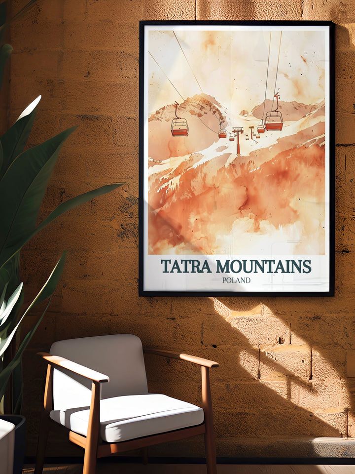 Tatra Mountains Wall Print with Kasprowy Wierch and Giewont Mountain highlighting the dramatic peaks and serene valleys of the Tatra Mountains perfect for adding a touch of natural beauty to your home