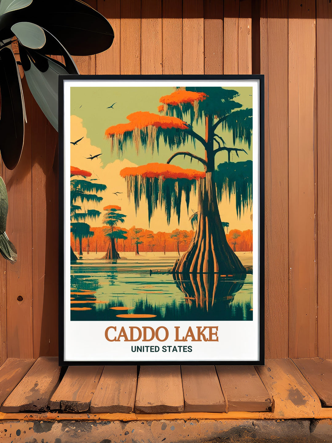 Texas Decor featuring Caddo Lake and Goose Prairie Stunning Prints perfect for adding a touch of nature to your home this Texas Travel Print captures the lush landscapes and serene atmosphere of some of Texas most beloved natural treasures