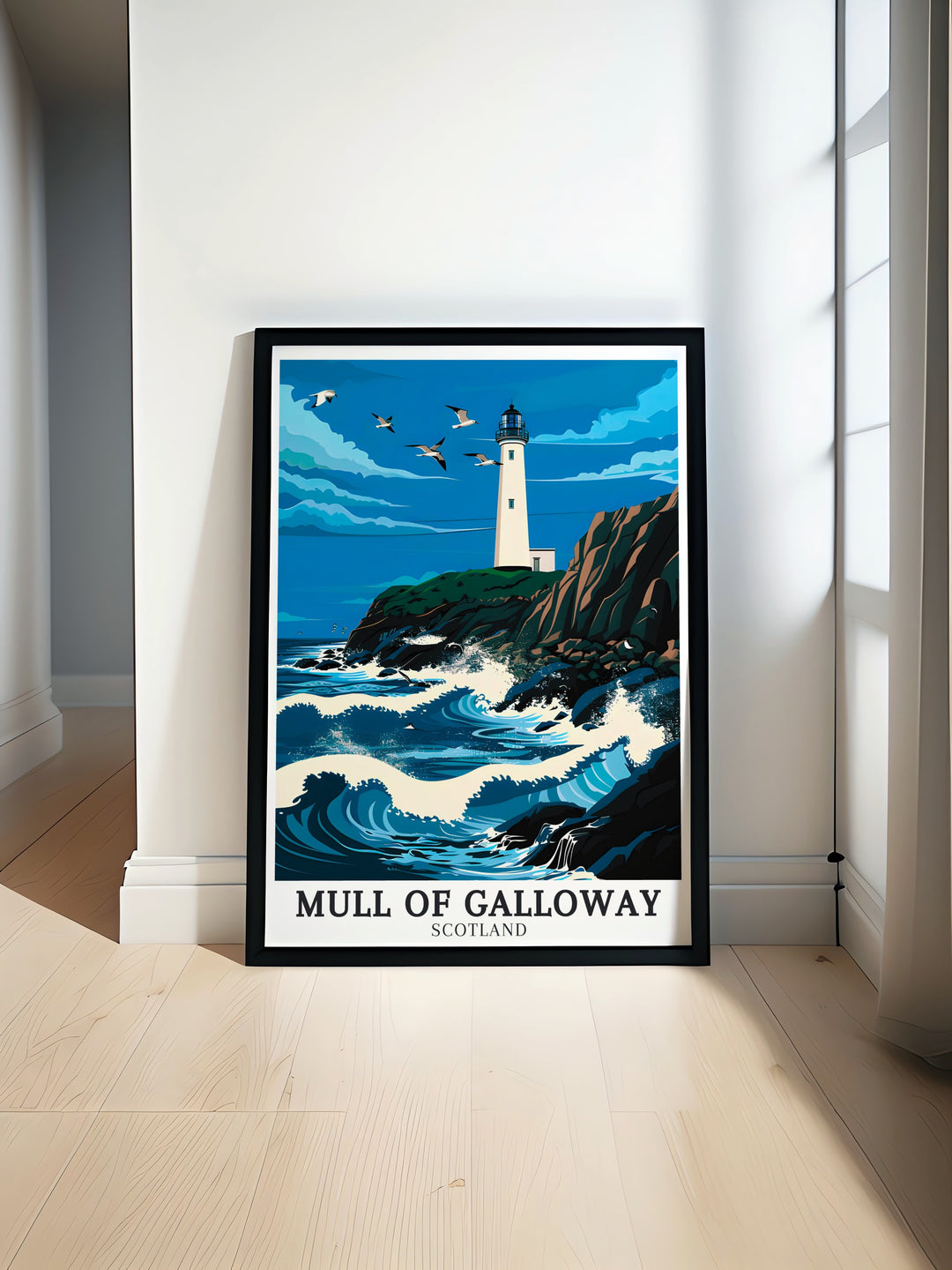 Mull of Galloway Art Print highlights the breathtaking vistas from the cliffs of Mull of Galloway, capturing the essence of Scotlands coastal wilderness. This print is a stunning addition to any collection focused on the beauty of Scotlands natural landscapes.