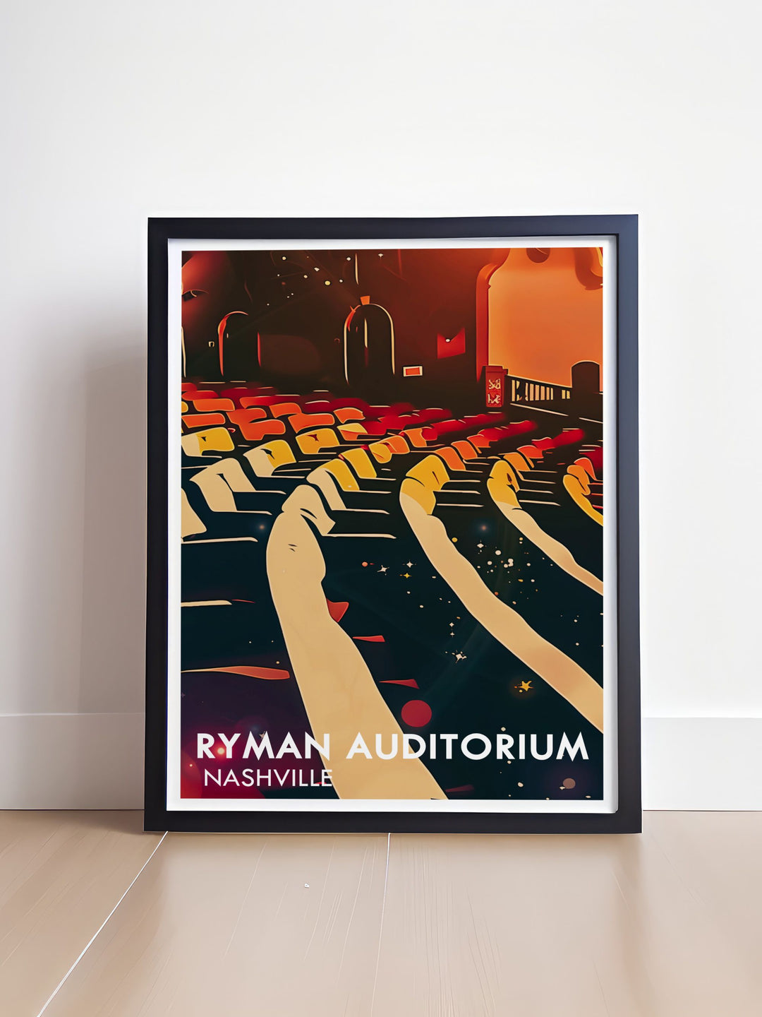 Stunning Stage and Auditorium Ryman Auditorium artwork perfect for Nashville Tennessee fans and stylish living room decor