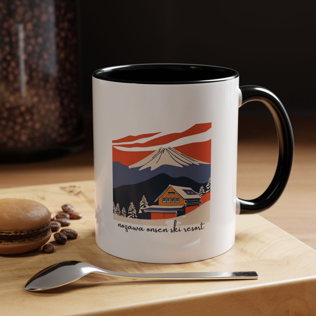 This Nozawa Onsen Ski Resort mug combines artistic beauty with practical functionality. Featuring detailed artwork of the resort’s lush landscapes and historic buildings, it is made from high-quality ceramic, dishwasher safe, and perfect for coffee or tea lovers.