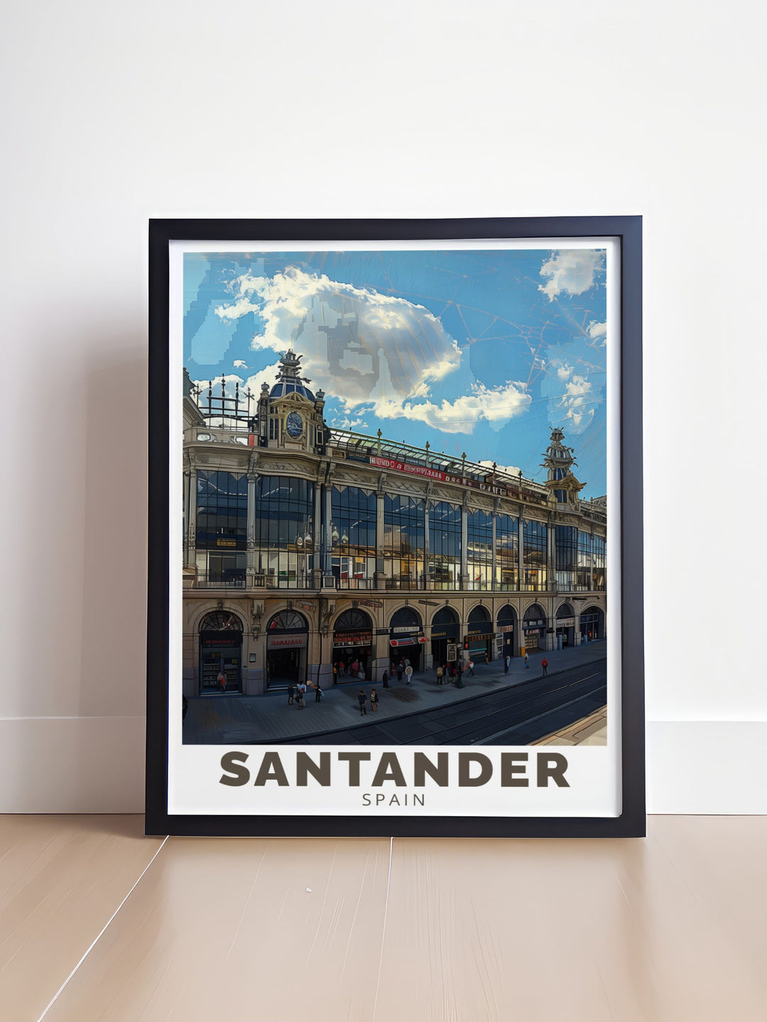 Stunning prints of Mercado de la Esperanza in Santander provide an artistic view of one of Spains most beloved markets, offering a unique touch of Spanish elegance to any home and perfect for travelers or lovers of fine art.