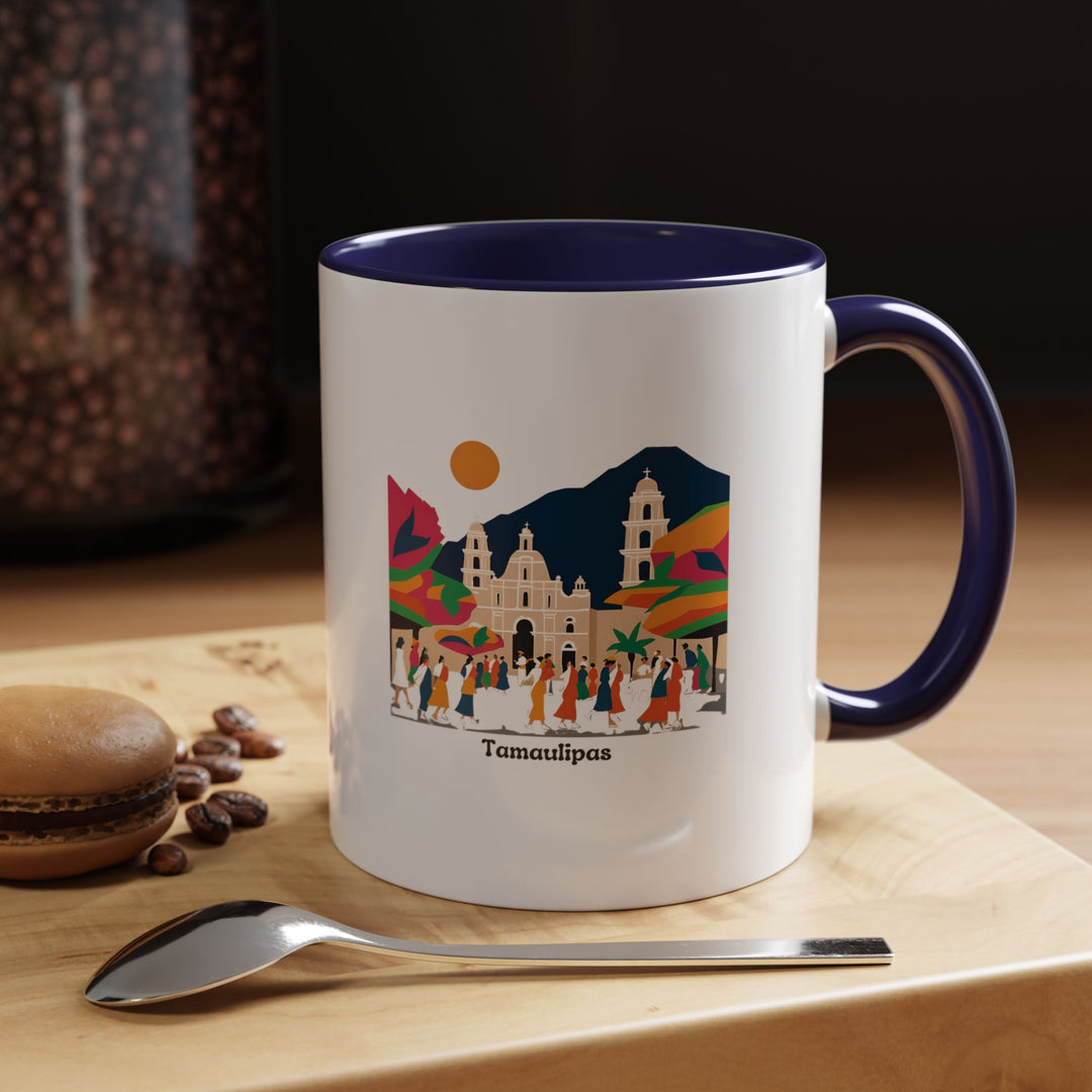 Celebrate Mexican culture with this beautifully crafted Tamaulipas Mexico Mug featuring vivid artwork. The mug is dishwasher safe and microwave safe, making it convenient for everyday use. An excellent gift for travelers or art lovers who appreciate the rich traditions of Mexico and its vibrant artistry.