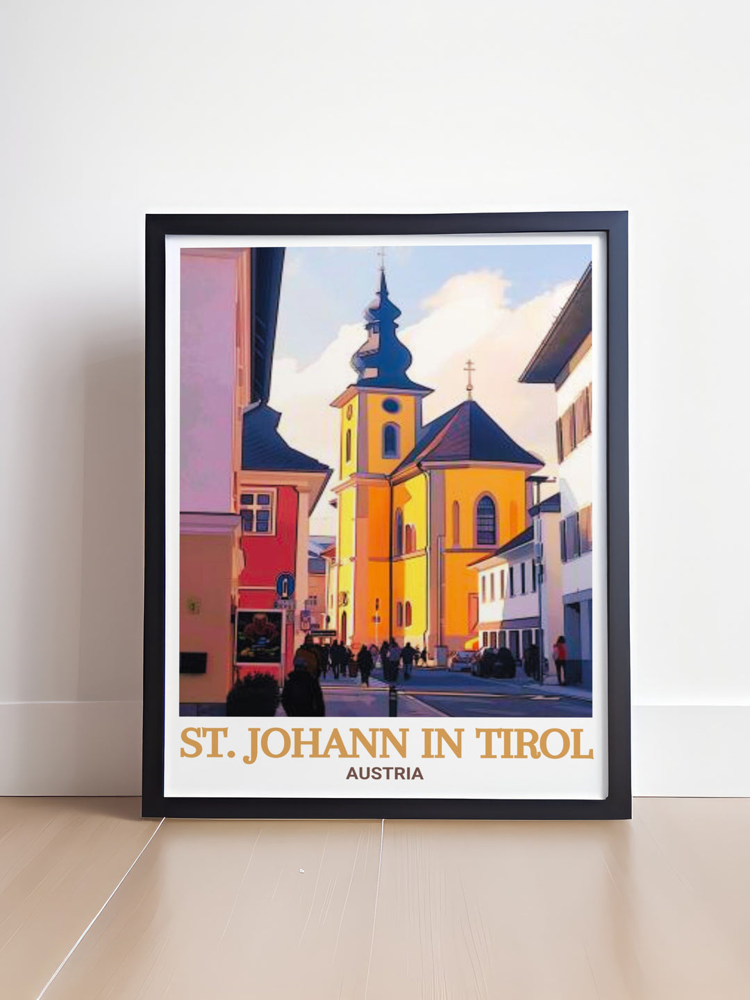 This Austria canvas art captures both the serene landscapes of St. Johann in Tirol and the architectural elegance of the St. Johann Parish Church. Perfect for lovers of Austrian culture and history, this print brings a touch of Austria into your home.