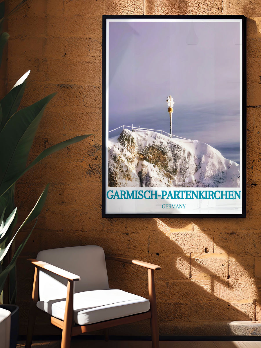 Gallery wall art featuring Garmisch Partenkirchen, showcasing the towns rich history, beautiful Bavarian architecture, and cultural vibrancy, perfect for adding a touch of historical charm and scenic beauty to any home decor.