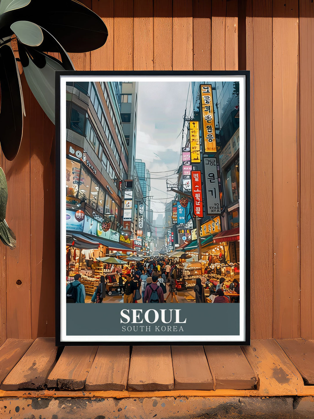 Timeless Seoul Artwork featuring Myeongdong Shopping Street great for birthday gifts anniversary gifts or Christmas gifts