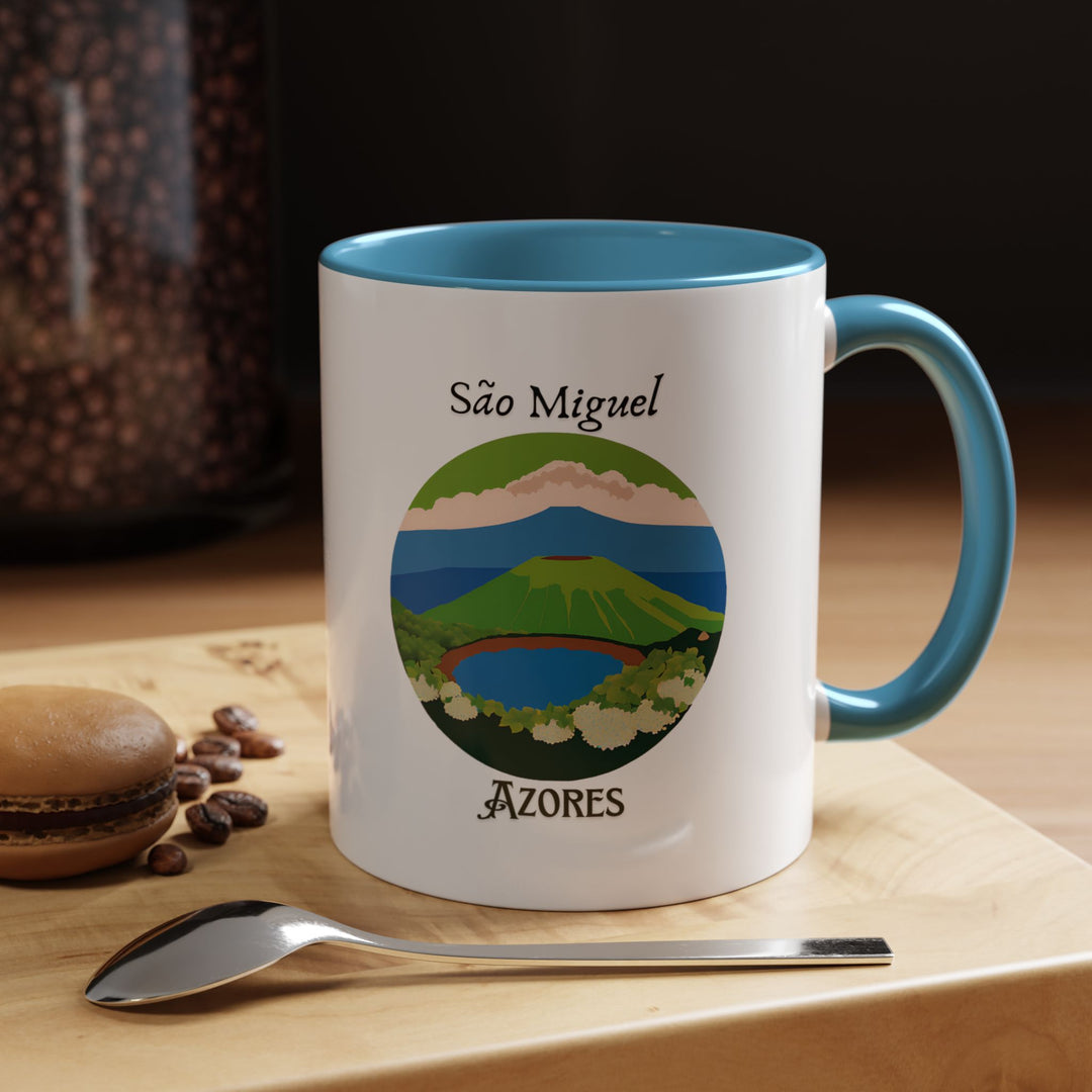 Experience the beauty of São Miguel with this elegant mug showcasing detailed illustrations of iconic landmarks. Made from durable ceramic, dishwasher and microwave safe, it is ideal for daily use or as a thoughtful gift for fans and collectors of São Miguel.