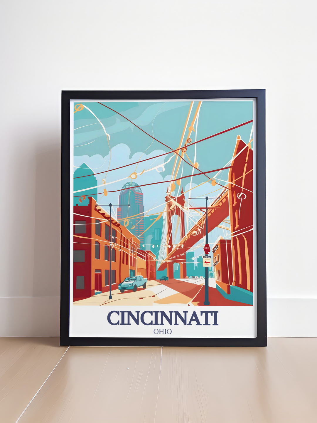 Cincinnati photo print of Roebling Suspension Bridge Roebling Point capturing the historic charm and elegance of Cincinnatis famous landmarks a versatile piece that complements various interior styles