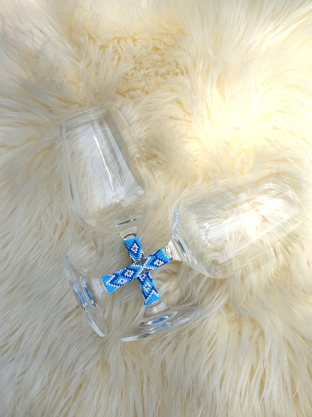 Beaded Wine Glasses Set | Handmade Stemware | Custom Pattern & Colors | Wedding Gift | Housewarming | Bar Decor | Unique Glassware