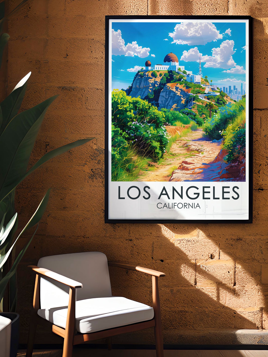Sophisticated Griffith Observatory artwork capturing the timeless allure of Los Angeles ideal for those who appreciate fine art and the mysteries of the cosmos a perfect piece for your collection of Los Angeles art and California wall art