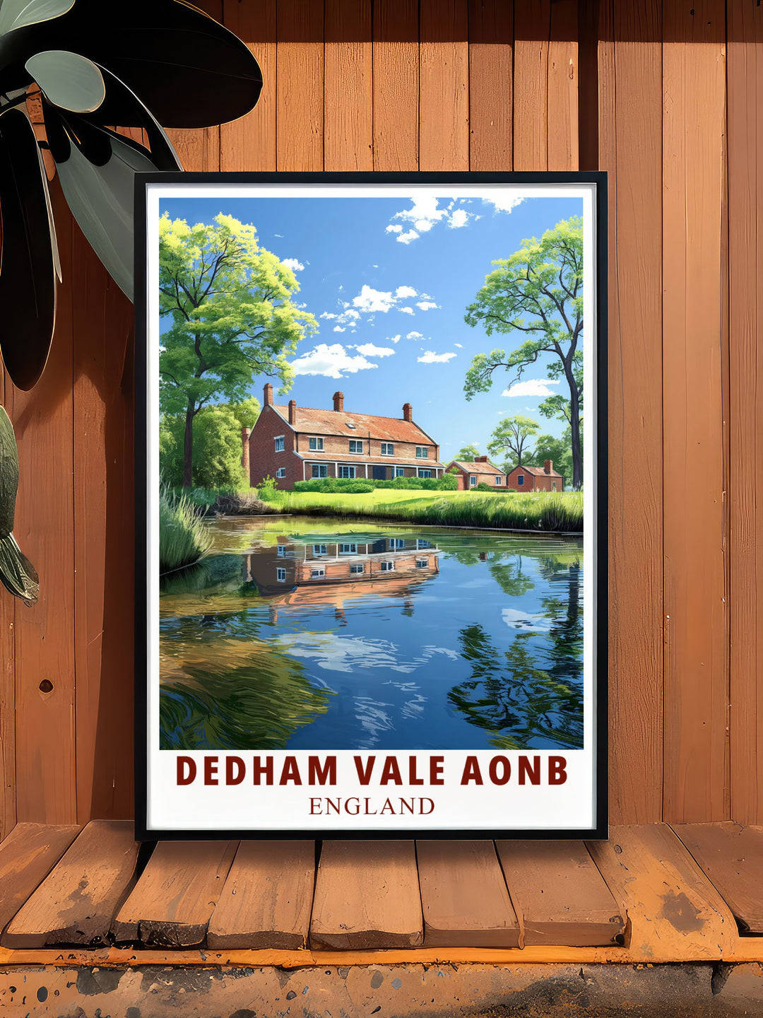 A stunning Dedham Vale poster featuring the tranquil landscapes of Constable Country and the flowing Stour River. This travel print is ideal for those who appreciate nature, history, and the timeless beauty of the British countryside.