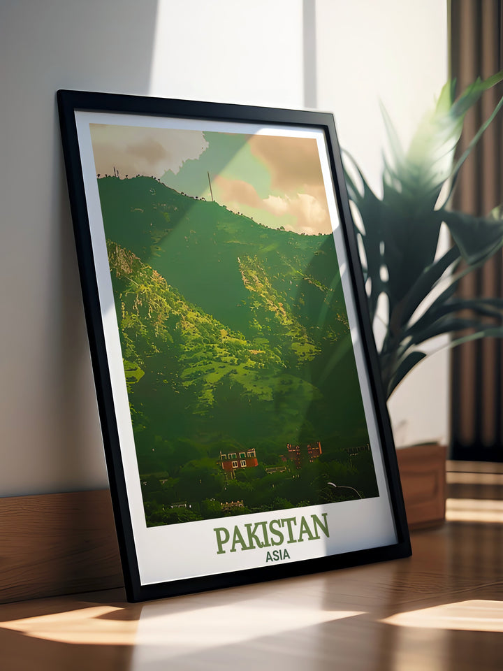 Vintage Lahore Poster and Margalla Hills Travel Poster capturing the timeless charm and elegance of these iconic locations perfect for adding a touch of history and nature to any space