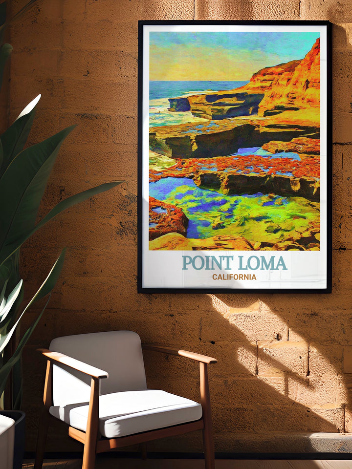 Point Loma Tide Pools stunning prints are a perfect addition to any San Diego decor featuring the beautiful landscapes and vibrant marine life of this iconic location these prints make a thoughtful San Diego gift for anyone who loves the coast and its natural beauty