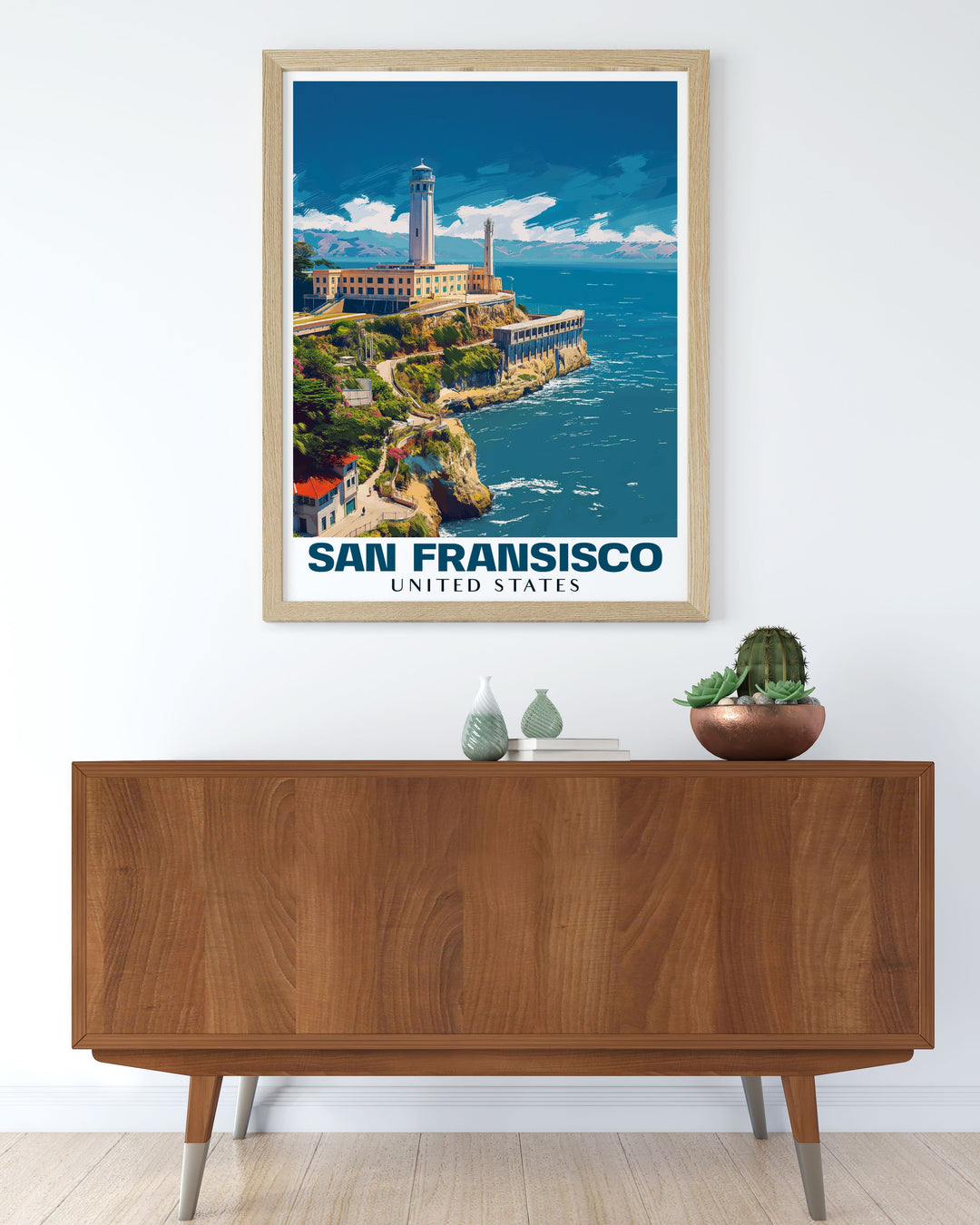 Vintage travel print of Alcatraz Island Castle Ward and Strangford Lough Marine Nature Reserve offers a breathtaking view of Northern Irelands picturesque landscapes