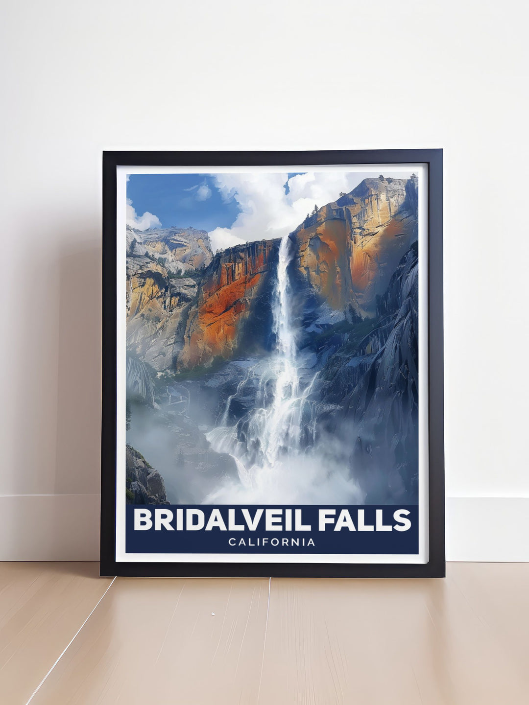 This Closeup Bridalveil Falls poster captures the timeless beauty of one of Californias most iconic waterfalls making it an ideal choice for anyone looking for California travel art to enhance their home or office decor. A thoughtful gift for any occasion.