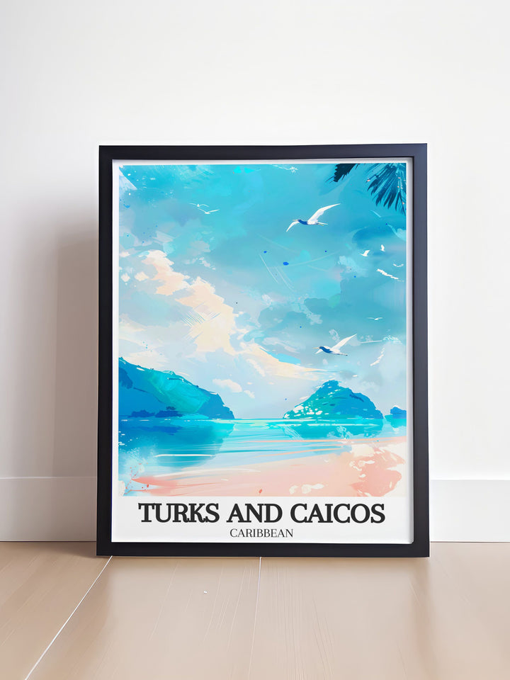 Add a splash of tropical color to your walls with this canvas art of Turks and Caicos. The print features the iconic waters of Chalk Sound, making it an ideal gift for travelers who love the calm, scenic beauty of the Caribbean.