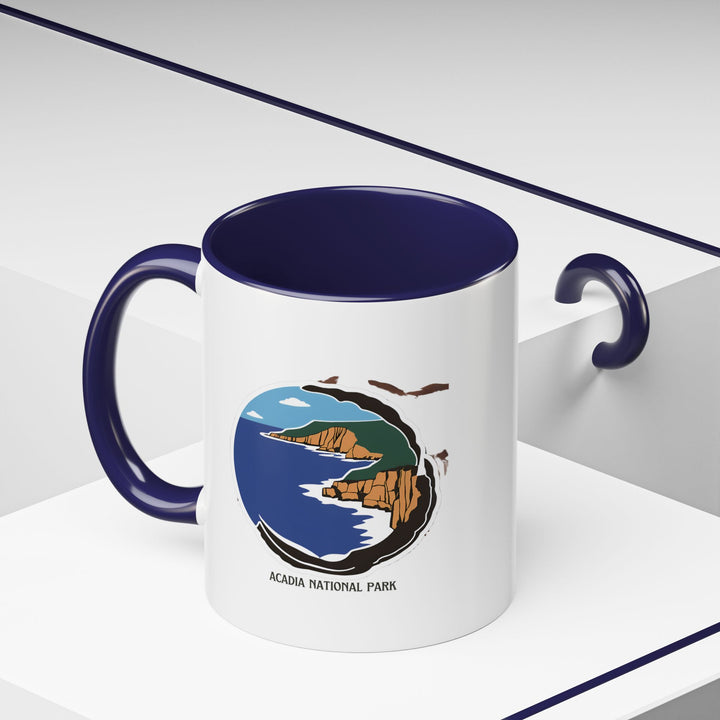 Celebrate Acadia National Park with this stunning mug featuring vibrant artwork. The mug is ideal for coffee or tea lovers and makes a thoughtful gift. Durable and dishwasher-safe, it is perfect for personal use or as a keepsake.