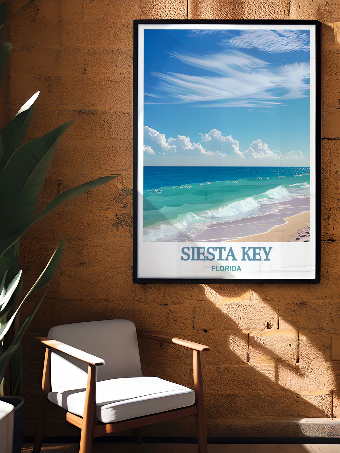 Black and white Siesta Key Map Print adds elegance to Turtle Beach modern art making it a perfect addition to any home decor style.