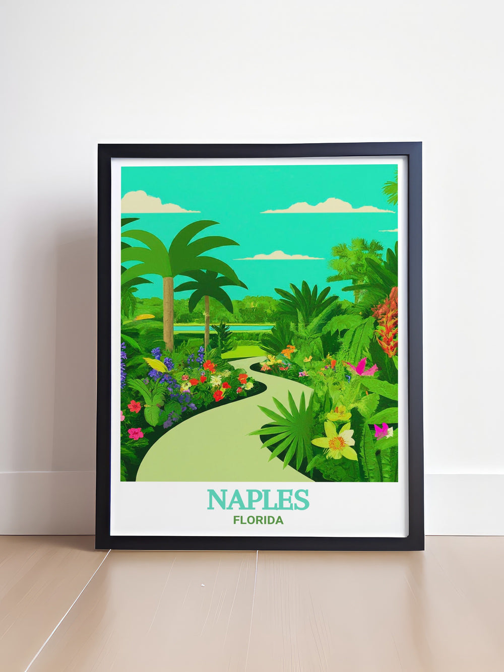 Naples Botanical Garden Canvas Art showcases the vibrant colors and serene atmosphere of this tropical garden, making it an ideal piece for those who seek inspiration from natures beauty.