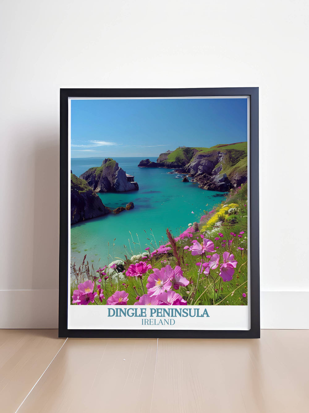 Elegant Dunquin Pier Framed Print highlighting the stunning landscapes of the Dingle Peninsula