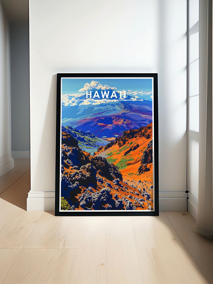 Enhance your home with stunning Hawaii wall art featuring Haleakalā National Park. These prints showcase the vibrant landscapes and serene beauty of Hawaii perfect for any room.