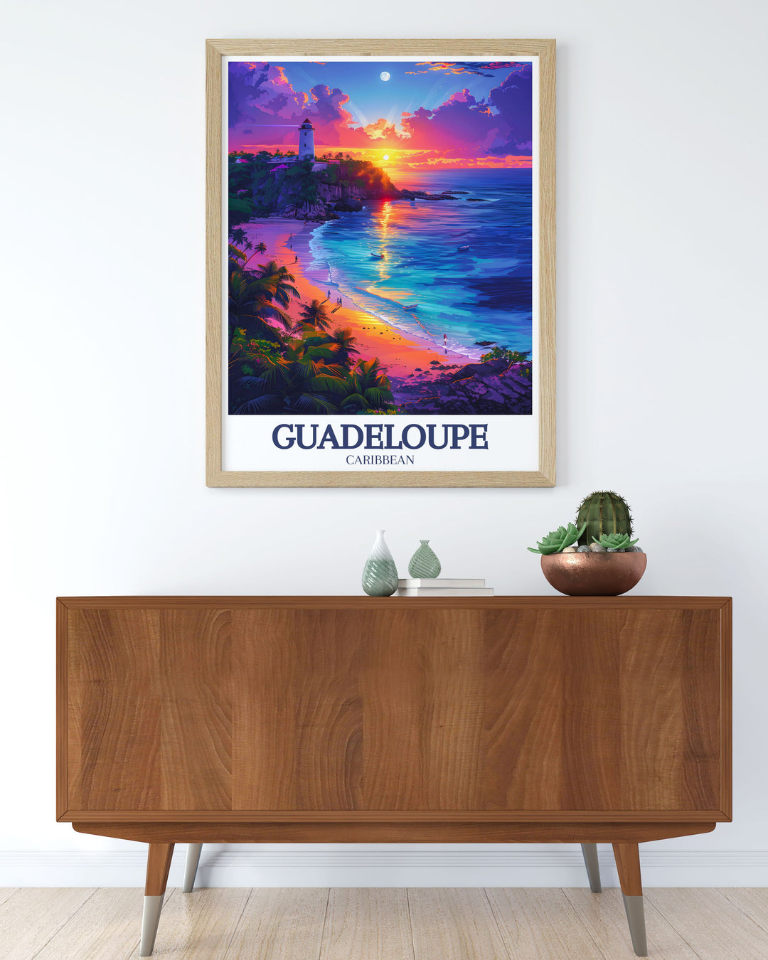 Bringing the tranquility of Grand Anse Beach into your home, this poster features the beachs pristine sand and clear waters. Ideal for those who appreciate serene landscapes, this artwork captures the essence of a perfect tropical escape.