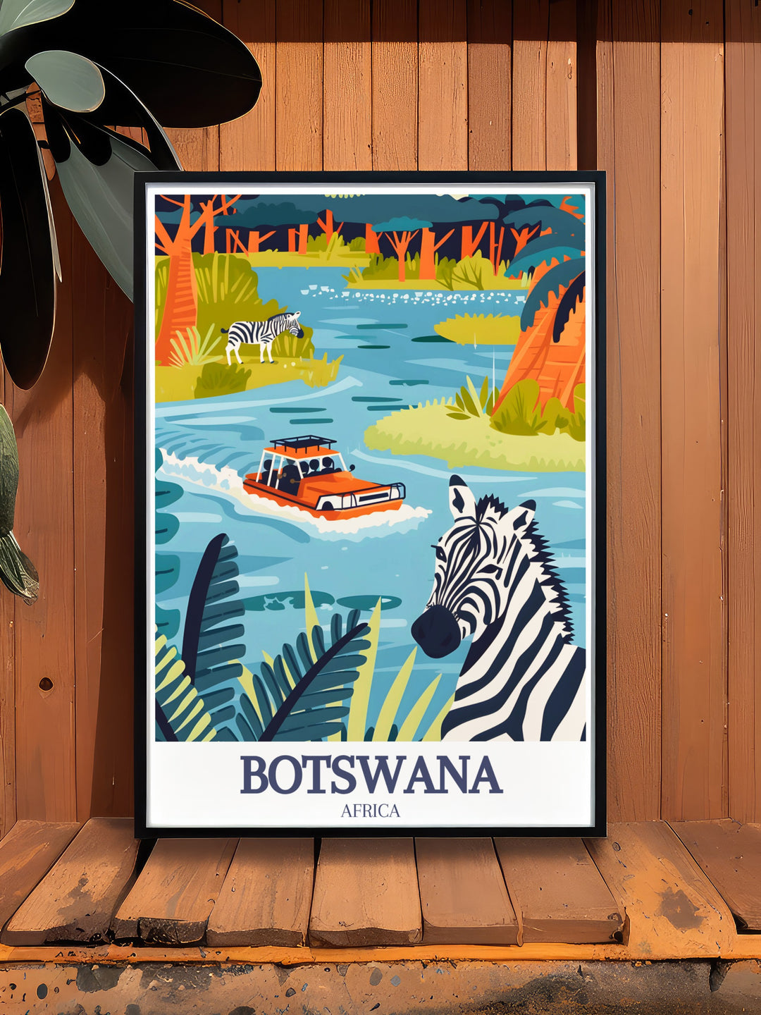 Unique Botswana art prints featuring Okavango Delta and Chobe National Park. Perfect for travel lovers, these Botswana posters offer a visual journey through some of Africas most breathtaking landscapes, adding a unique touch to your decor.